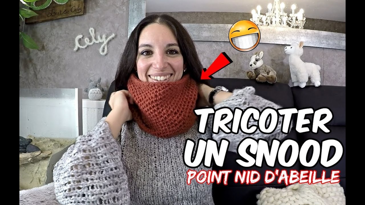 TUTO : tricoter un SNOOD / TOUR DE COU [ Point Abeille ]
