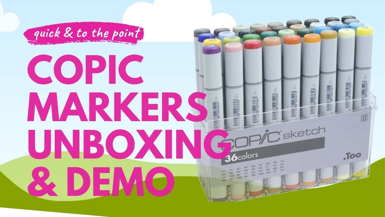 Copic Sketch Markers Unboxing, Review & Demo! 👍