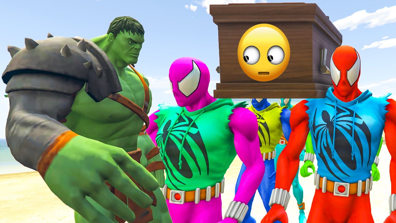 GTA 5 - COFFIN DANCE MEME | SPIDERMAN vs HULK FUNNY FAILS CRAZY MOMENTS