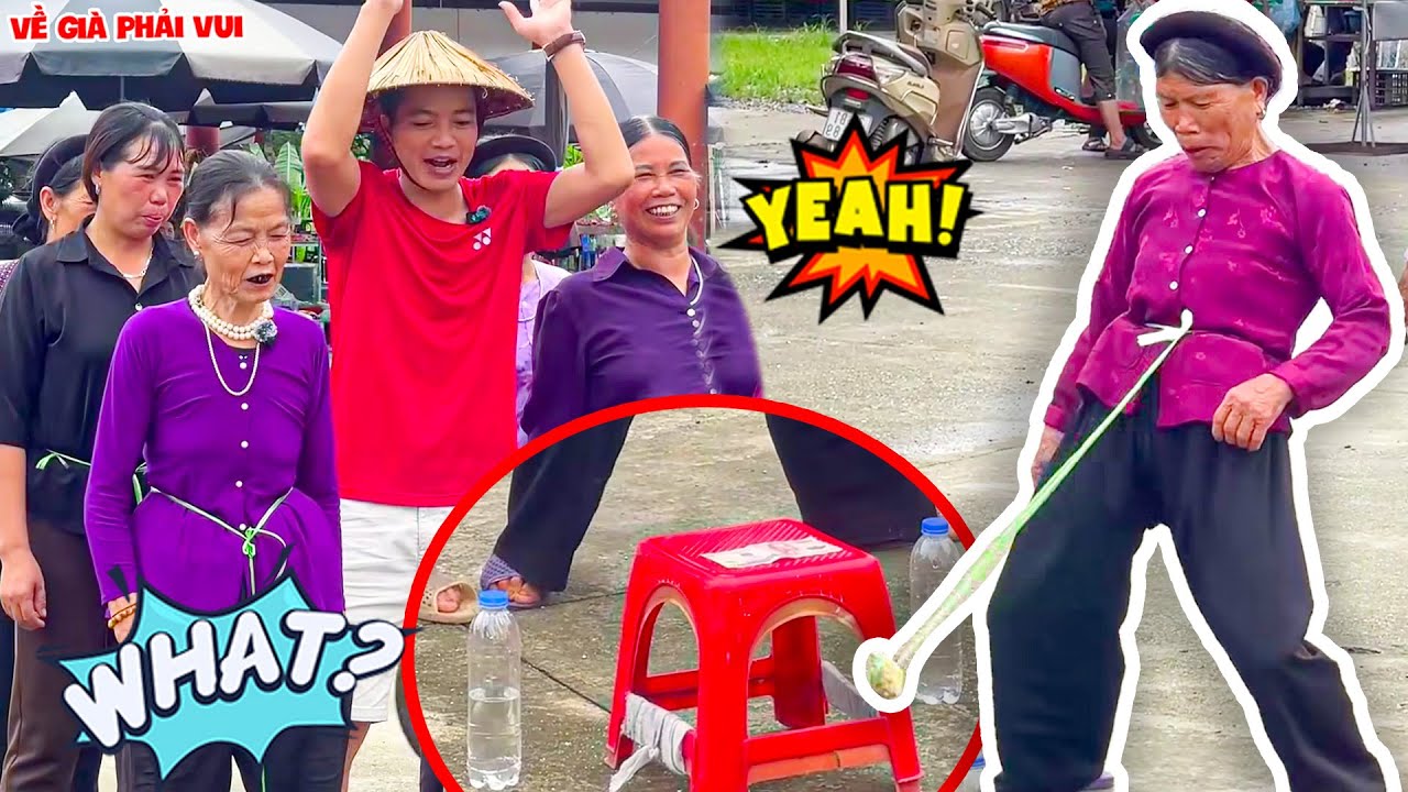 Trò Chơi Lấy Đá Làm Đổ Chai Siêu Hài - Ai Sẽ Nhận Được Phần Thưởng Khủng? | Về Già Phải Vui
