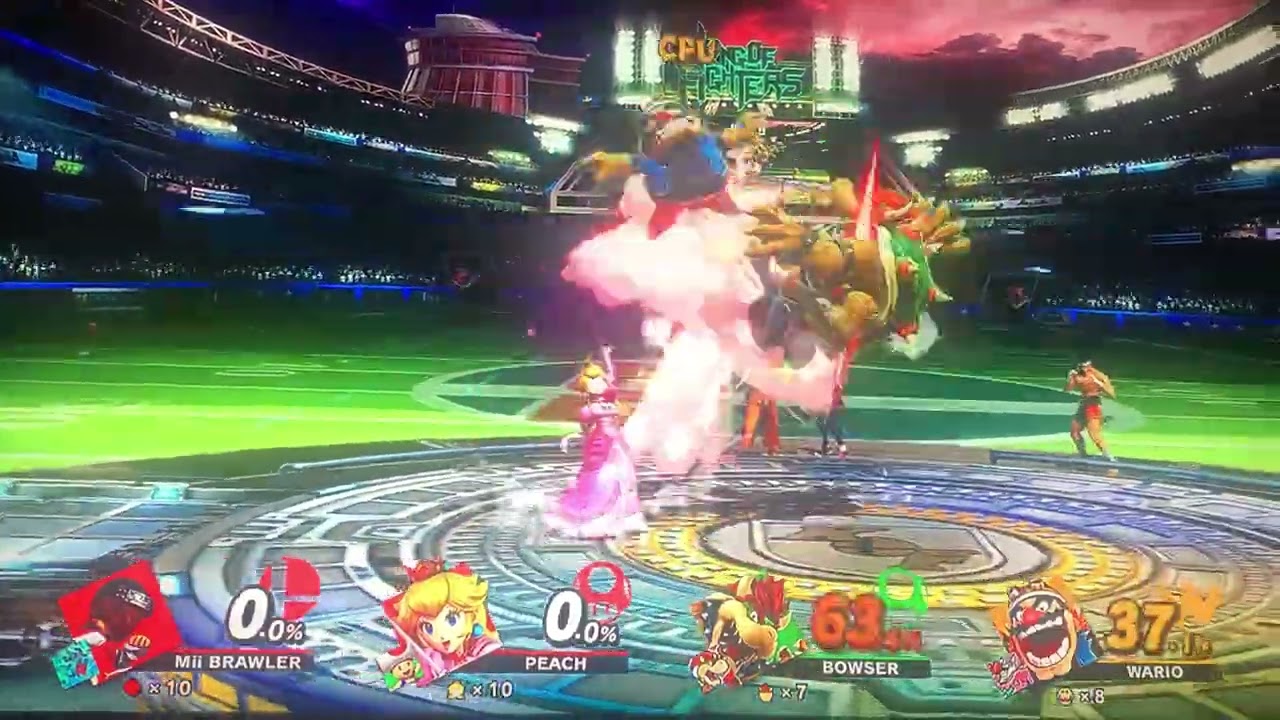 Super Smash Bros Ultimate T.20 Mii Brawler 🦸‍♂️ & Peach 👸🏼 💖 👠, King of The Fighter Stadium 1