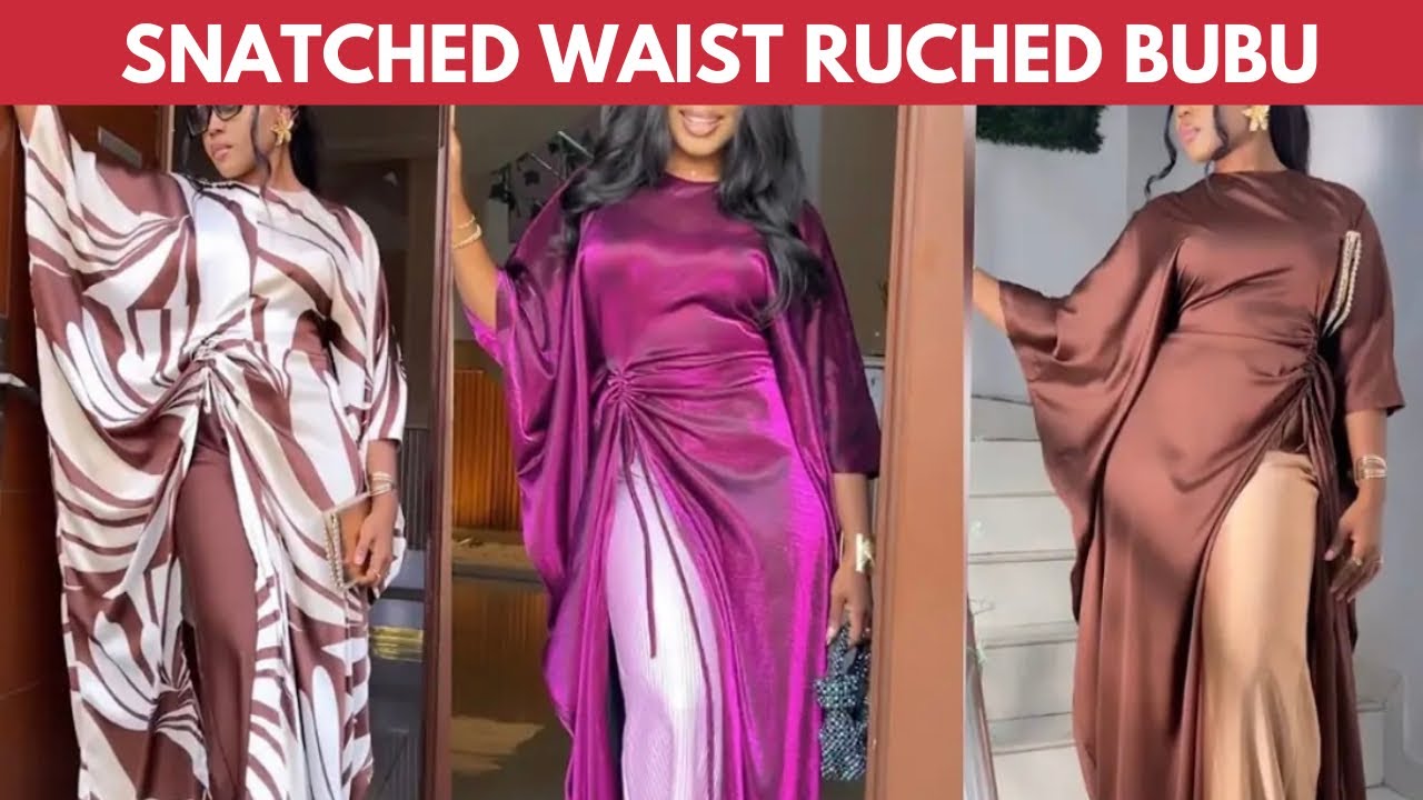 How to Cut & Sew a Ruched Bubu Dress with a Snatched Fitted Waist and One-Side Drawstring | Silem
