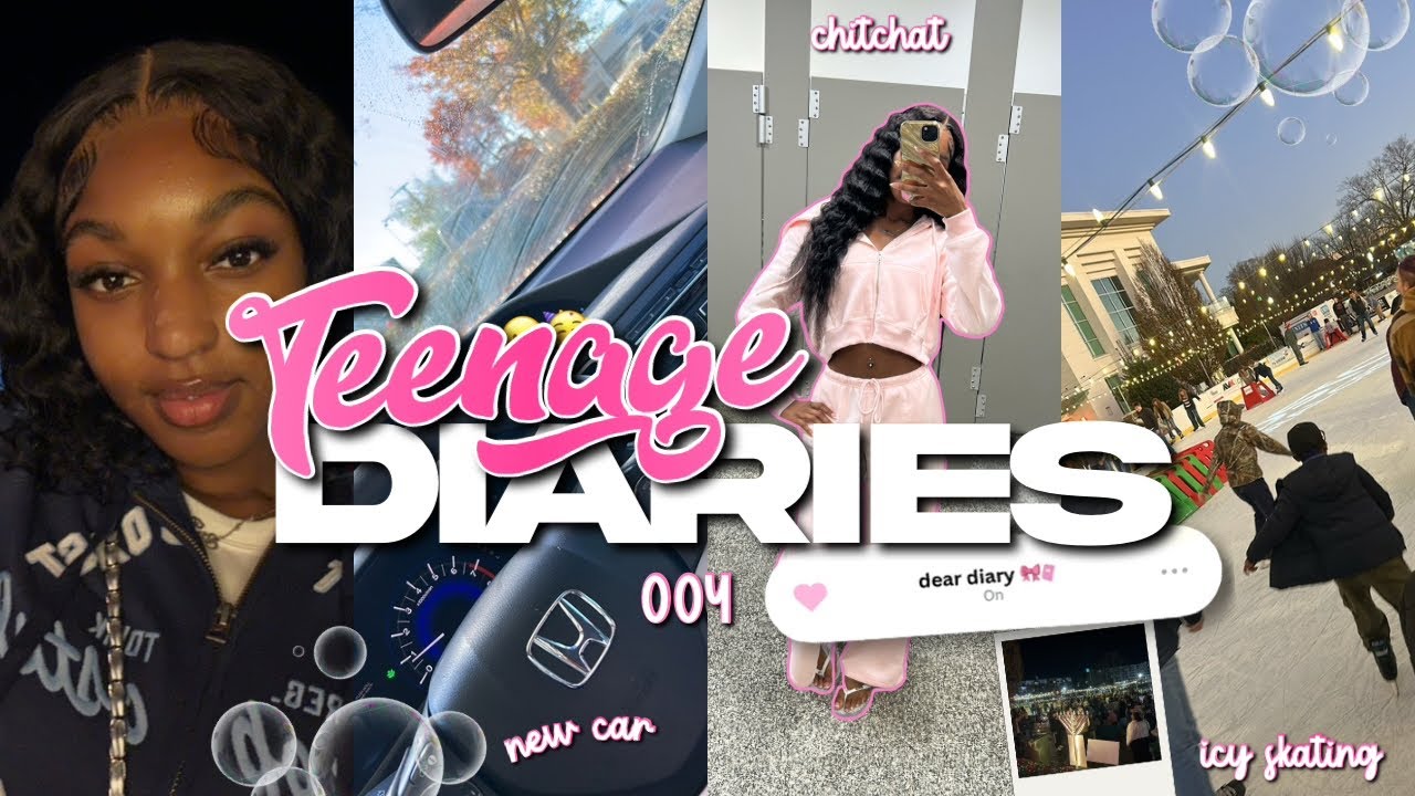 TEENAGE DIARIES 004 🎀 | new car, friends, chitchat, ice skating, + more! 