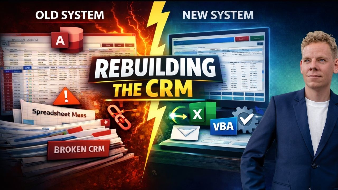 Excel CRM Built for Electrical Service Business (Upwork Project Walkthrough)