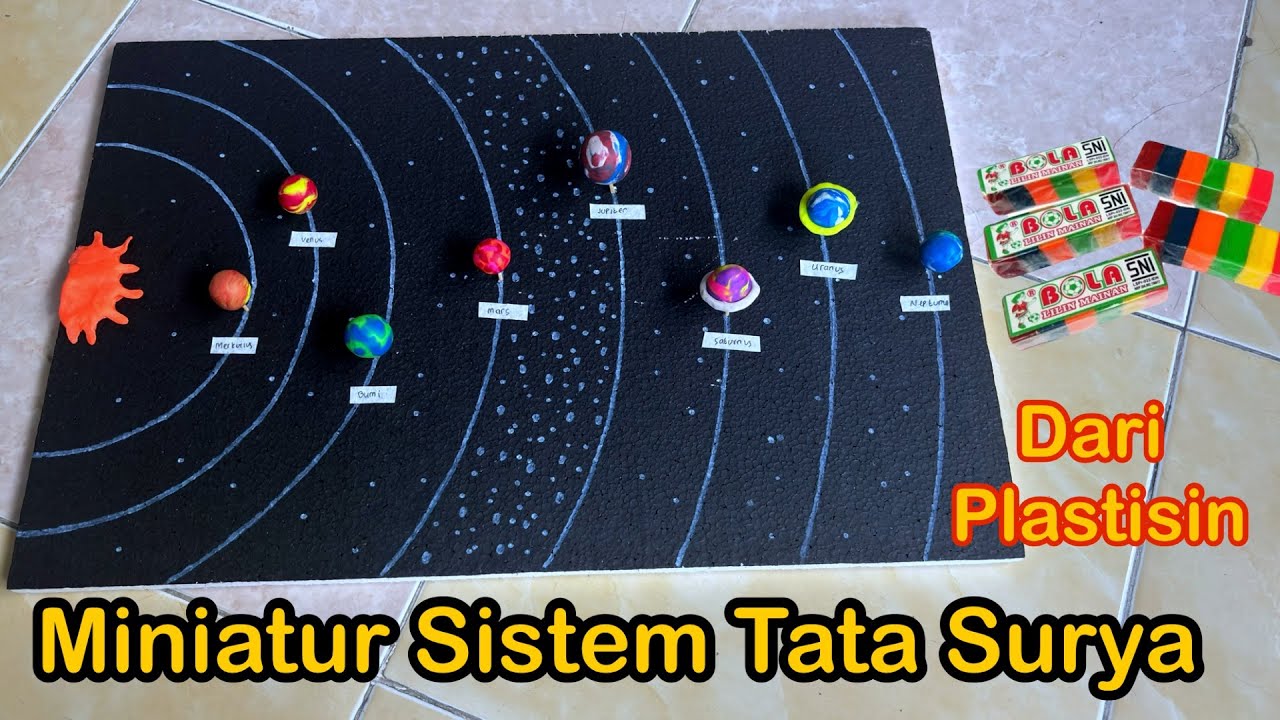 Cara Membuat Miniatur Sistem Tata Surya Dari Plastisin 