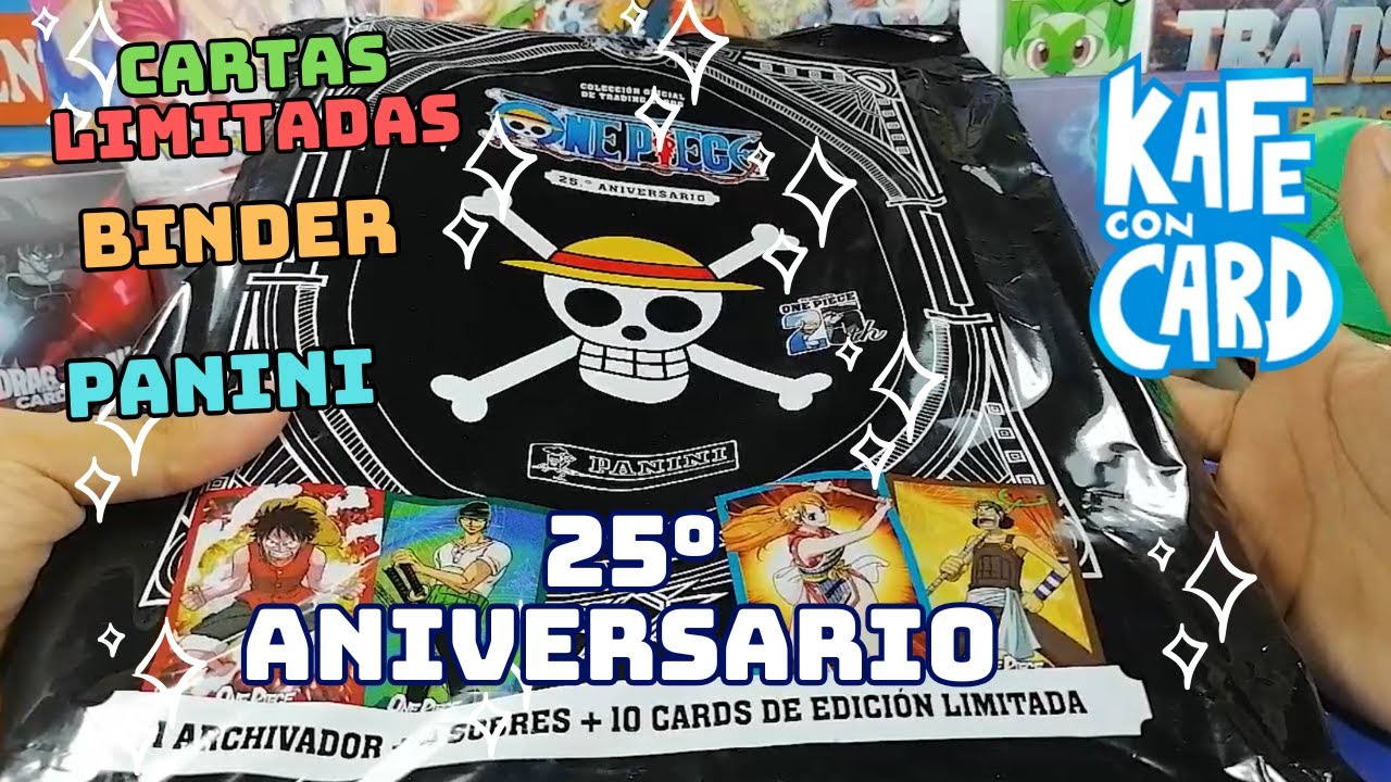 One Piece 25° Aniversario - Cartas de Panini - Cartas Limitadas / Binder