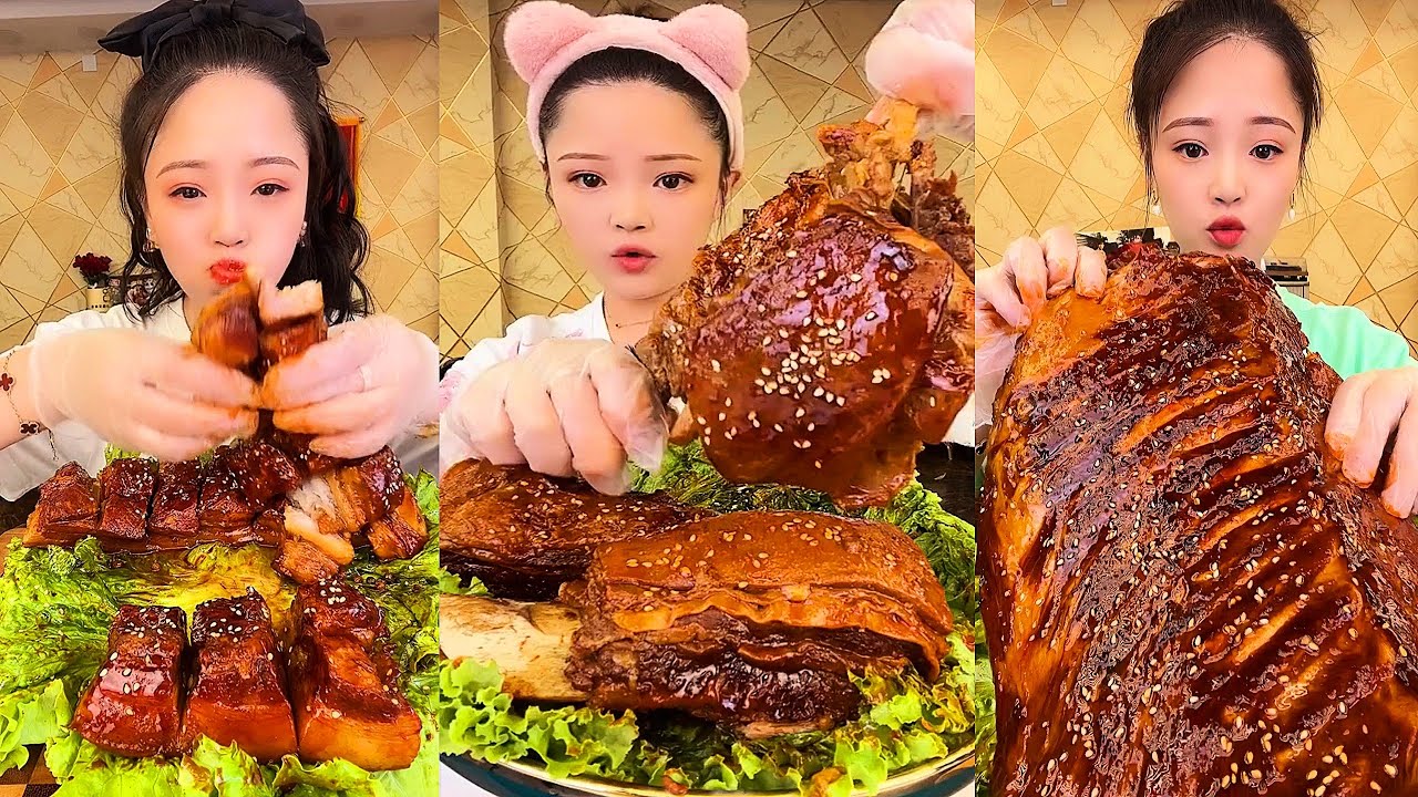 ASMR MUKBANG spicy Pork Bellly Soothing Sounds While Enjoying Delicious 먹방 모음이 팅쇼 리얼 사운드 