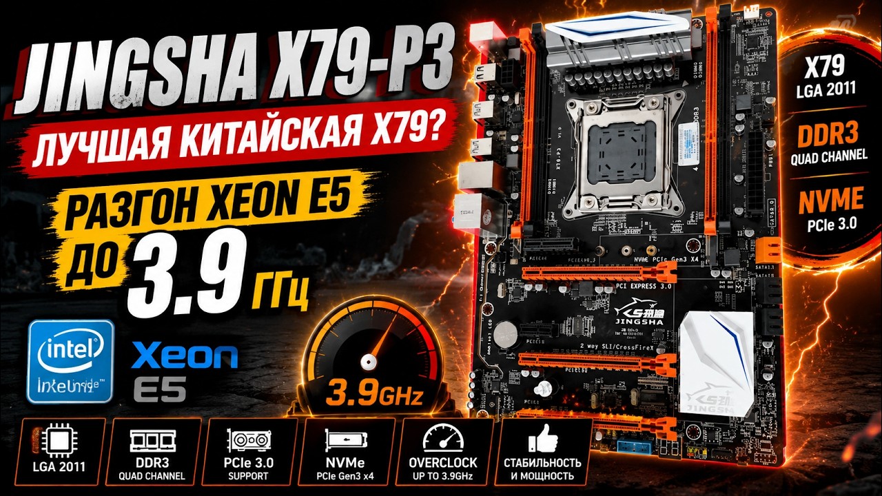JINGSHA X79-P3  / самый достойный вариант из китайских материнских плат на 2019г