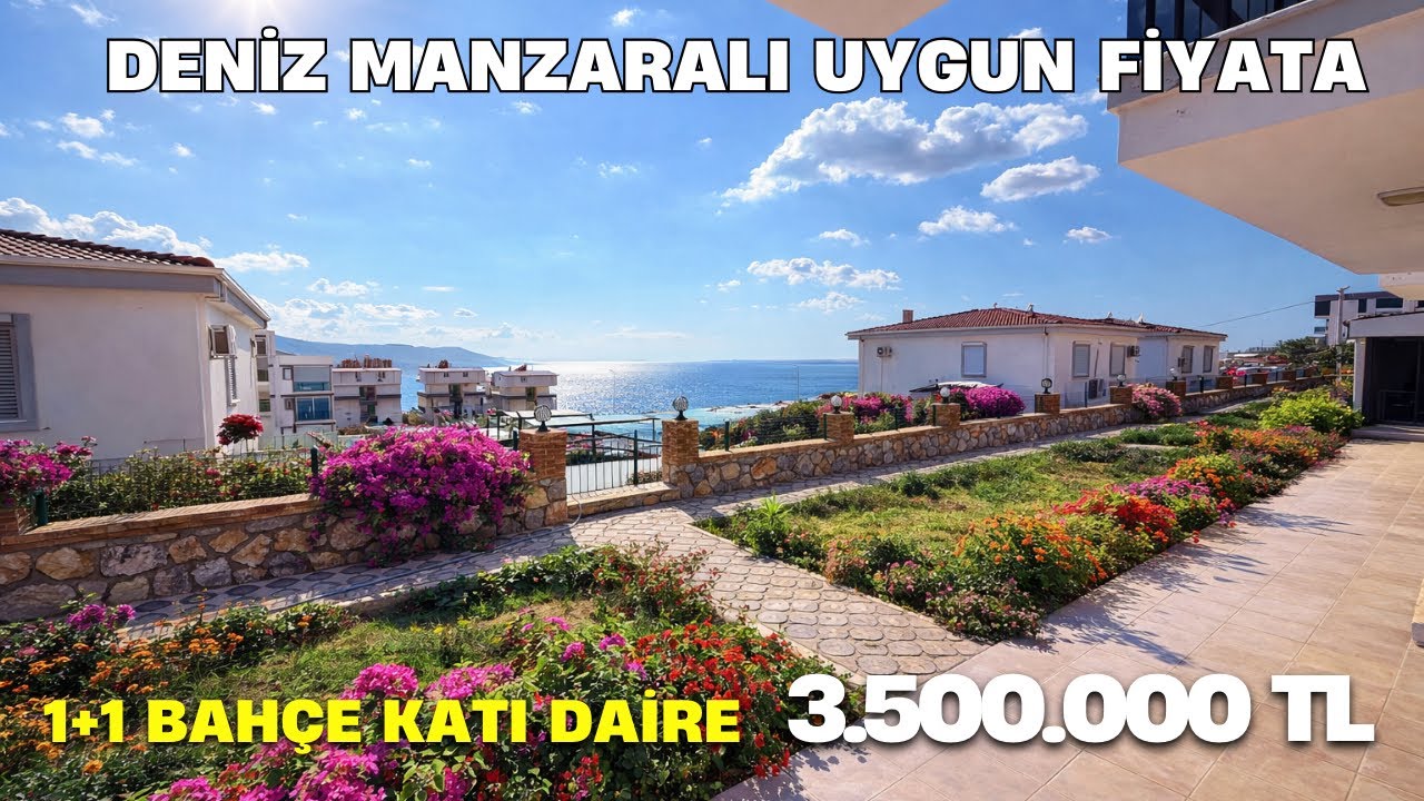 Didim Akbük'te Kelepir Fiyata Eşyalı Deniz Manzaralı Daire 