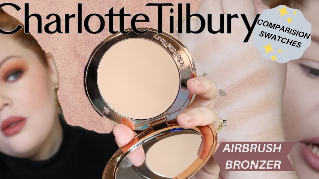 ОБЗОР 🚨 Бронзер Charlotte Tilbury Airbrush FAIR + образцы для сравнения/копии