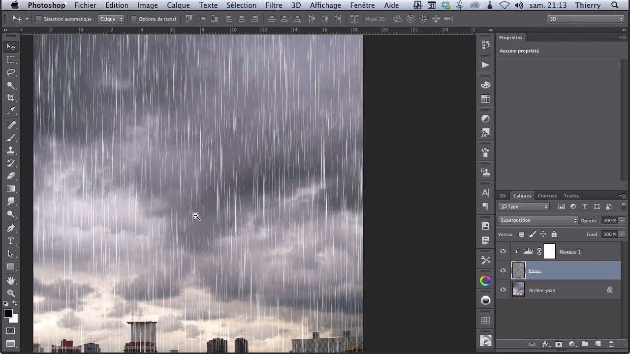 tutoriel photoshop - 3 méthodes pour réaliser de la pluie