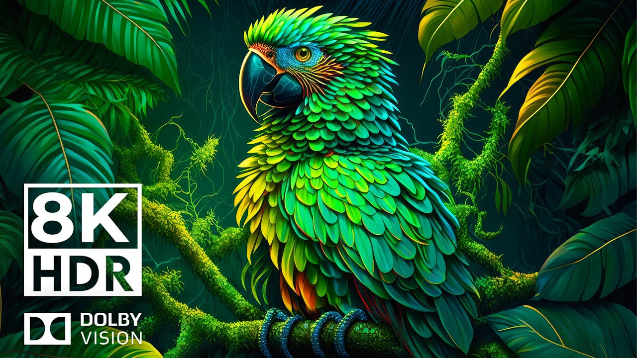 Animal Colorful Life in 8K HDR 60FPS  Dolby Vision | Cinematic Music (dynamic color)