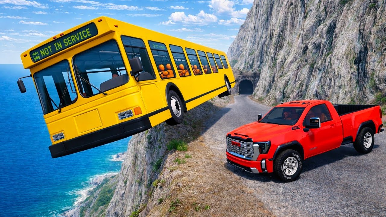 Car vs Mountain Cliff edge Crash Challenge 🚛🔥| Beamng drive #105!