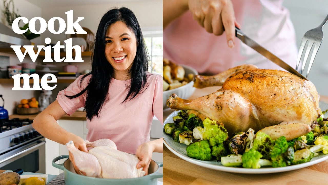 Cooking the EASIEST Roast Chicken Dinner | COOK WITH ME