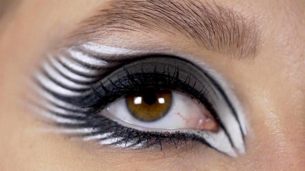 EYE MAKEUP | Zebra eye makeup. NORVINA, ZOEVA, ESTEE LAUDER, MAKEUP FOR EVER