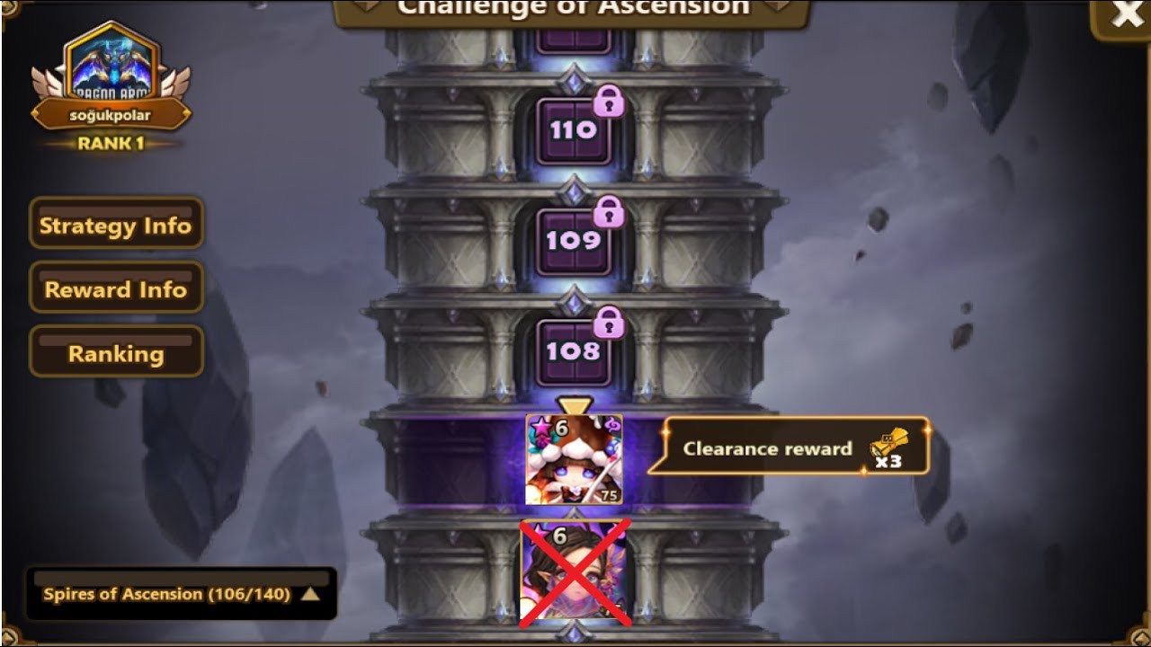 Spires of Ascension 107 Summoners WAR