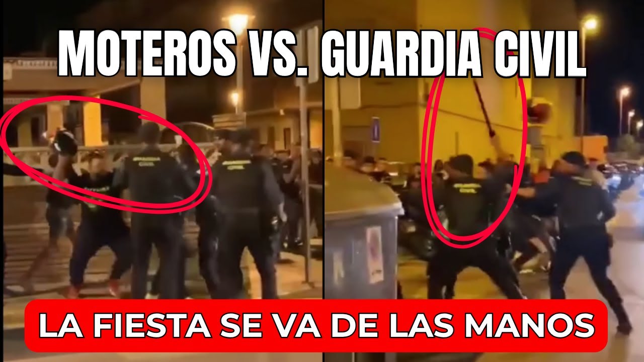 Así fue la BRUTAL PELEA entre moteros y Guardia Civil en Jerez