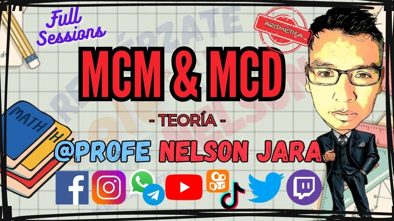 🔊 MÍNIMO COMÚN MÚLTIPLO & MÁXIMO COMÚN DIVISOR- Teoría - #matemática  #aritmetica  #profenelsonjara