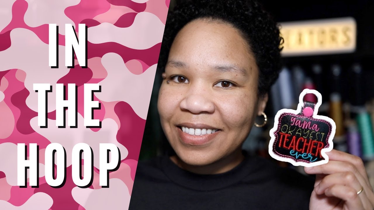 In The Hoop Keyfob Tutorial | ITH Snap Tab Keychain Machine Embroidery | Babylock 10 Needle Machine