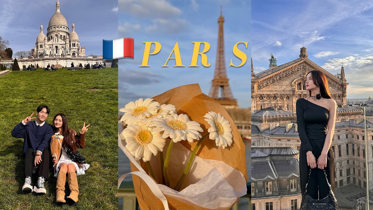 [🇫🇷 Vlog] 13박 15일 유럽 신혼여행 브이로그 ep1.파리ㅣ파리 신혼여행 브이로그ㅣ3월의 파리ㅣ파리 여행 코스ㅣ파리 가성비 숙소ㅣ파리 로컬 맛집🥖