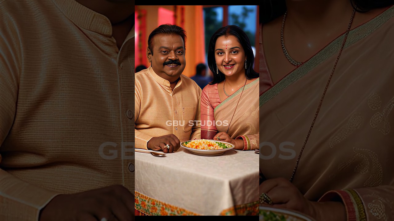 vijaykanth and Manju Warrier eating noodles ❤️#ai#shortsfeed#shots#shorts #short#vijaykanth#manju