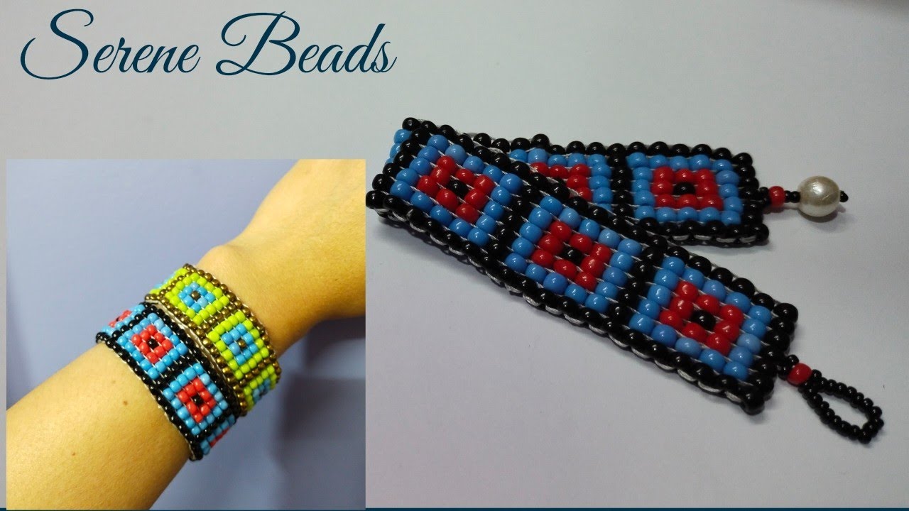 Beaded Square Stitch Bracelet / Beaded bracelet / Square Stitch Pattern