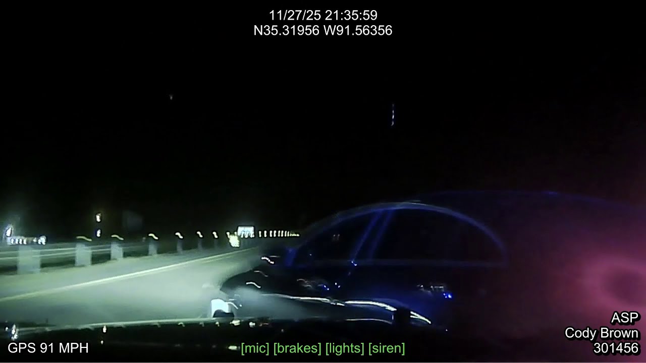 Преследование/TVI I-57 Джадсония/Балд-Ноб, округ Уайт, полицейский участок штата Арканзас, серия ...