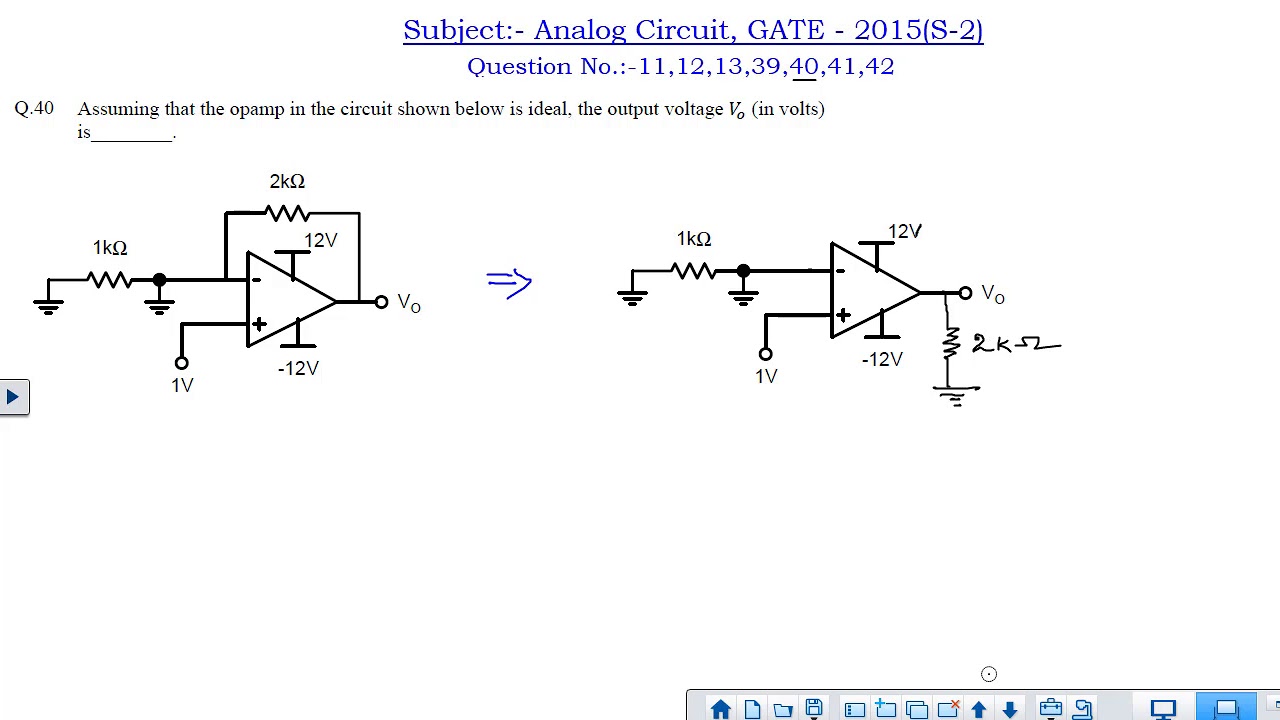 EC Analog Circuits all questions and answers GATE 2015 set 2