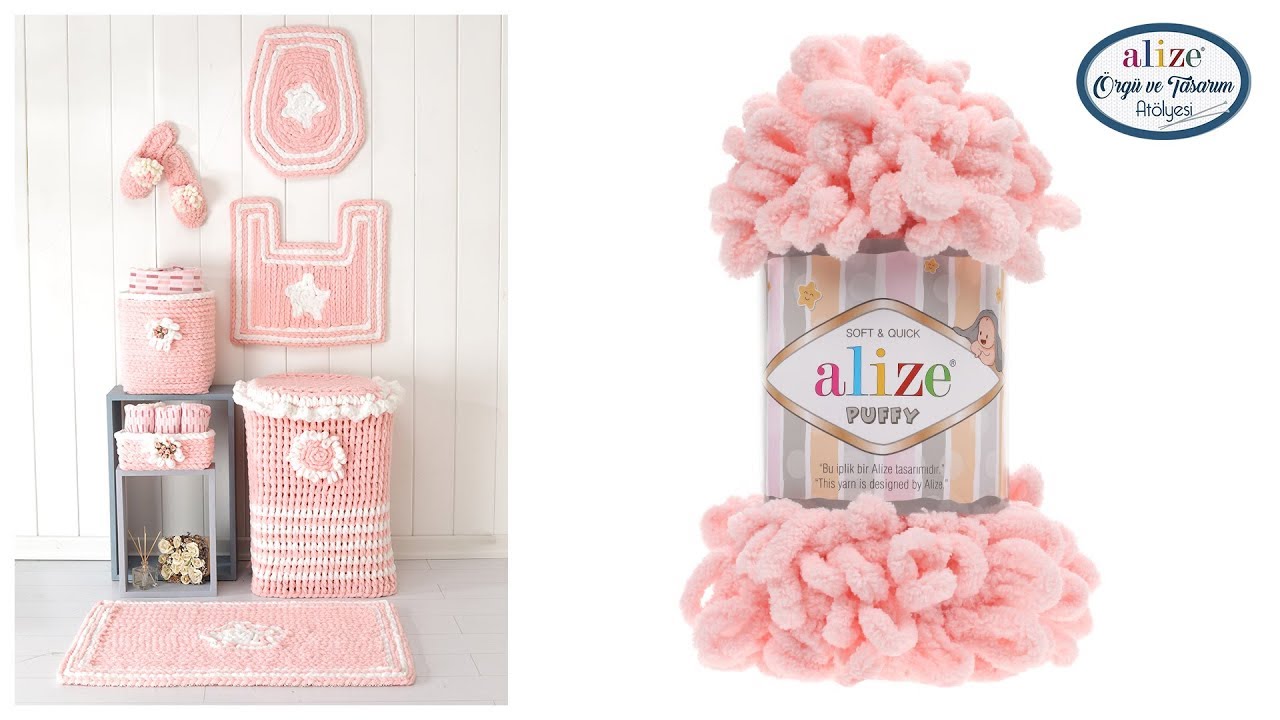 Alize Puffy ile Banyo Takımı - Bathroom Set with Alize Puffy