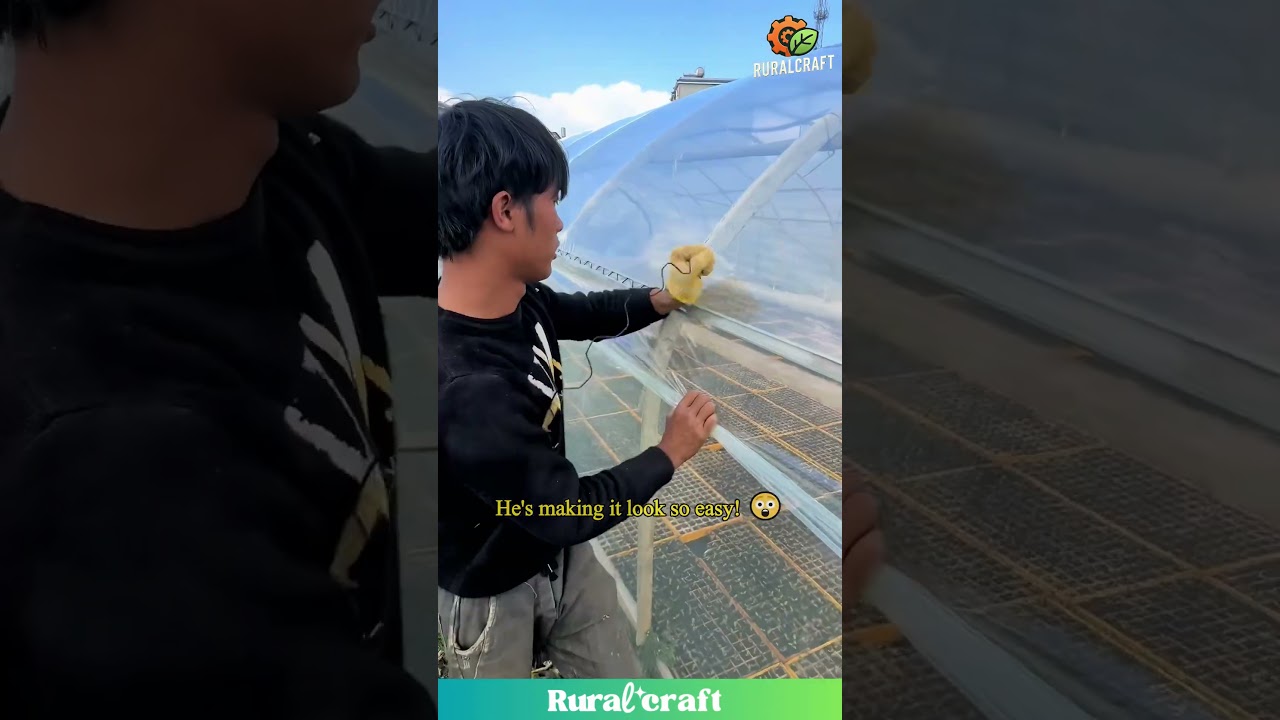Greenhouse Building? He&rsquo;s A DIY Beast! #farming #diy #fast