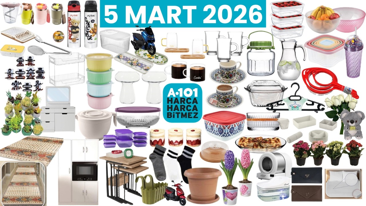 A101 5 MART 2026 | A101'E UCUZ MOTOR VE DEV EKRAN TV GELİYOR! 🔥 (Resmi Katalog)