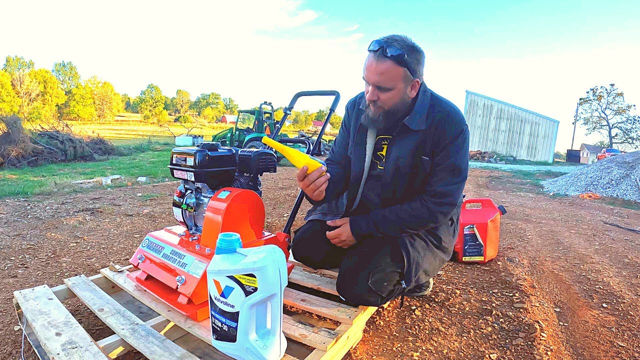 Harbor Freight Plate Compactor Setup and Review