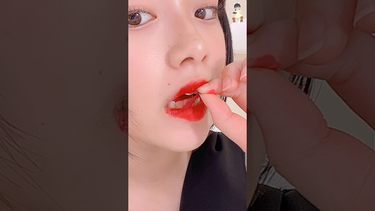 剥がす！24時間取れないリップ塗ってみた💄