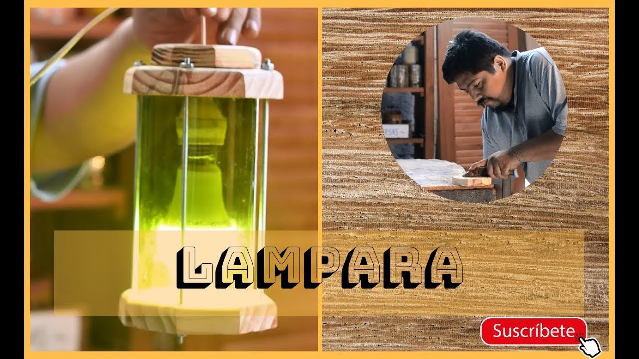lampara de botella de vidrio