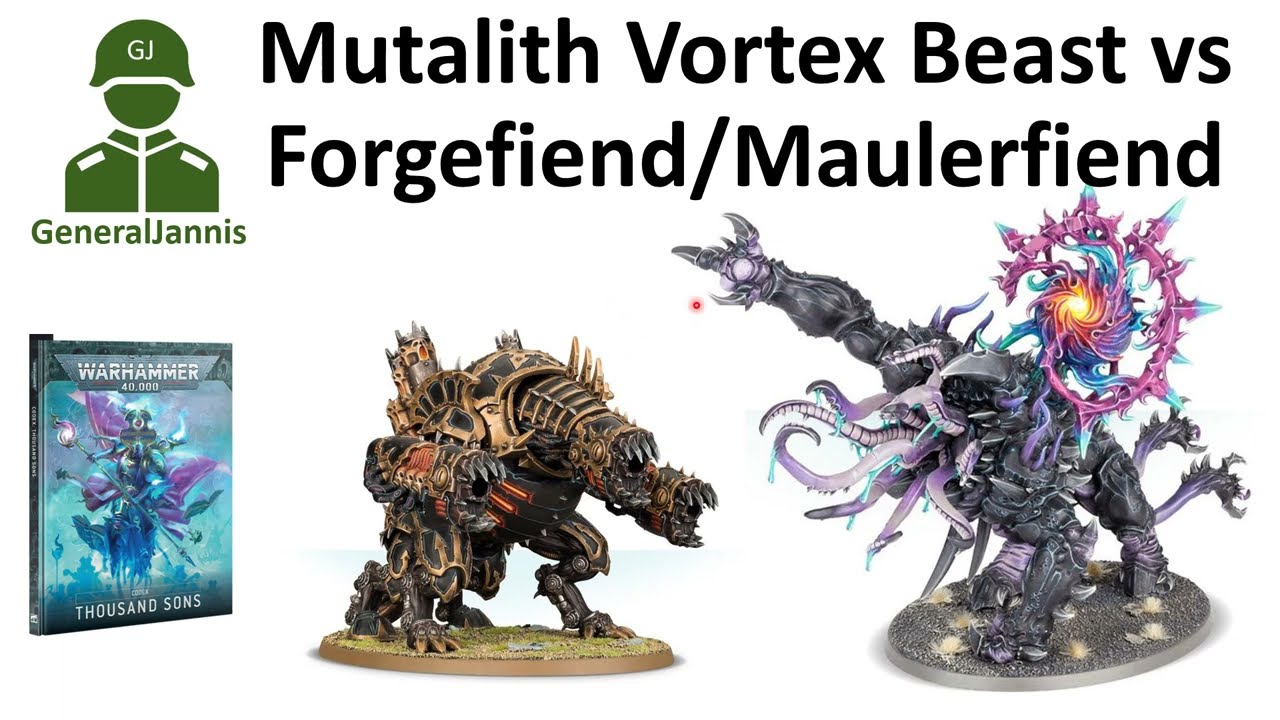 Mutalith Vortex Beast Forgefiend and Maulerfiend review - GeneralJannis  -WH40k 10th edition