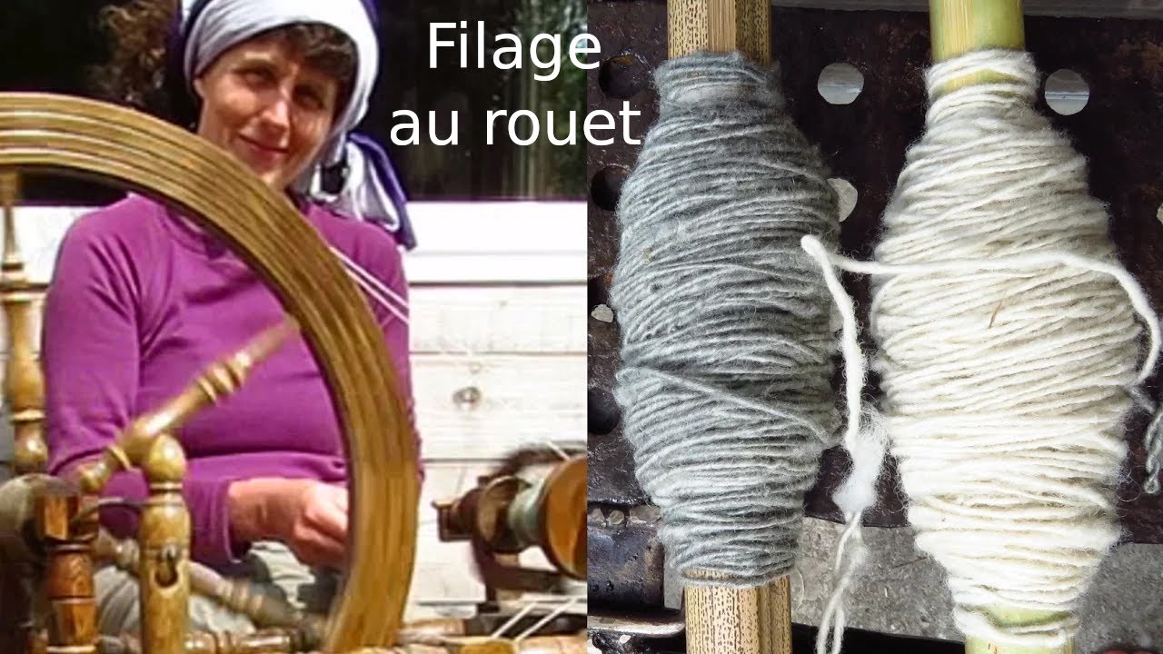 filage de la laine au rouet aux Petites Ruches