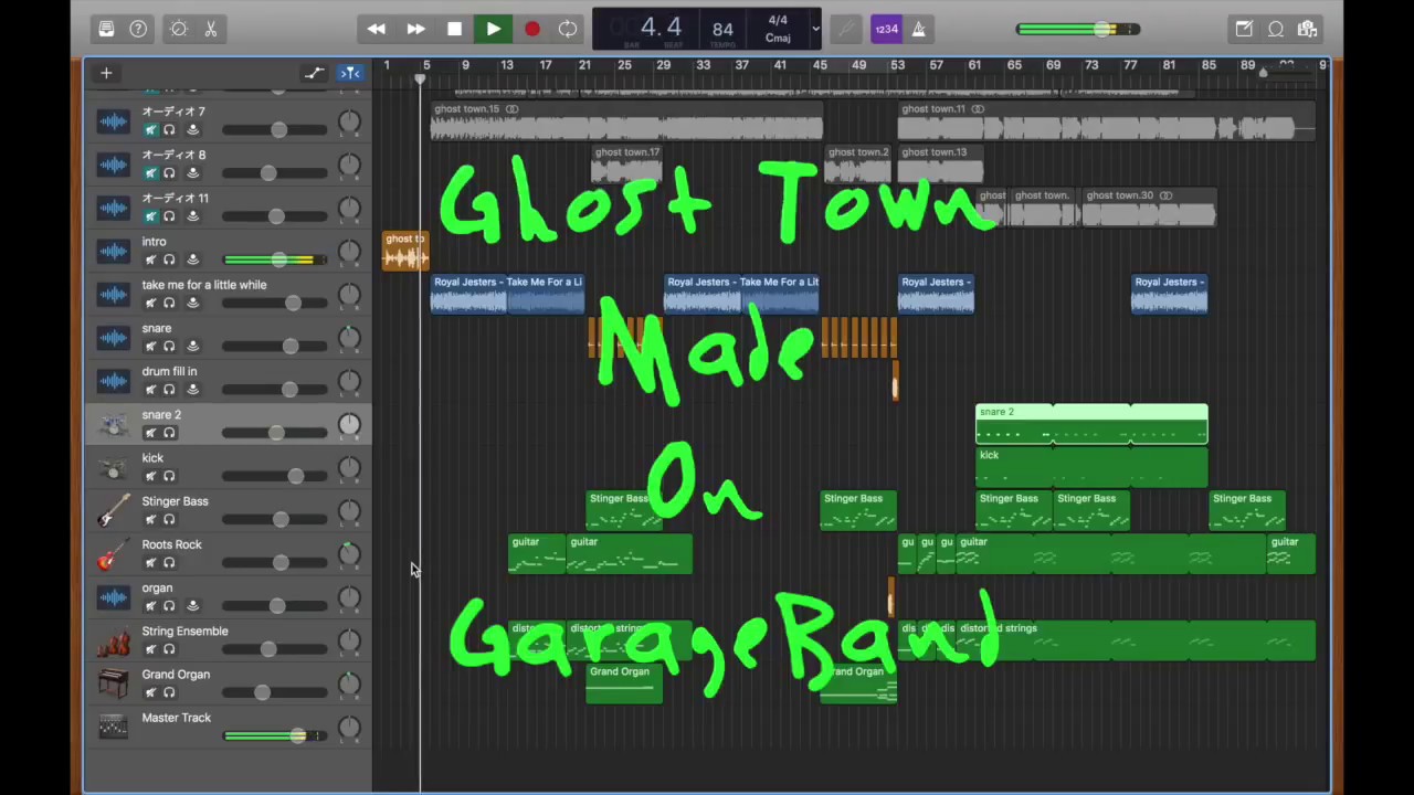 KANYE WEST - GHOST TOWN INSTRUMENTAL REMAKE made on GarageBand