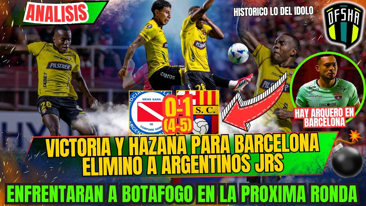 HISTORICO VICTORIA DE BARCELONA ANTE ARGENTINOS JRS - JHONNY QUIÑONEZ Y UN GOLAZO