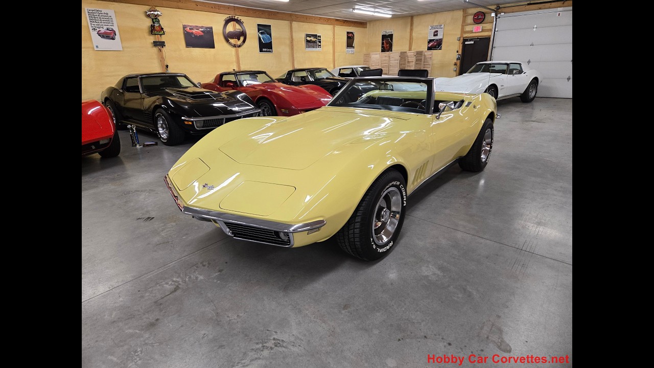 1968 Yellow Corvette Convertible Stingray For Sale
