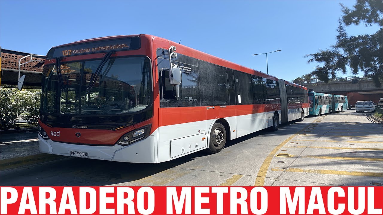 Movimiento de Buses Red en Metro Macul