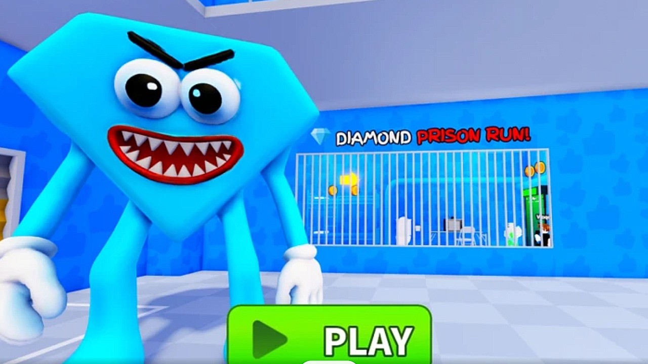 DIAMOND SHAPE PRISON RUN! (OBBY) Gameplay Walkthrough Death