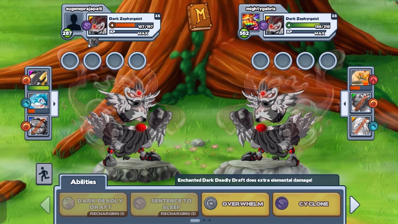 Daily arena Battles with Team Dark Poltergeist. #miscrits
