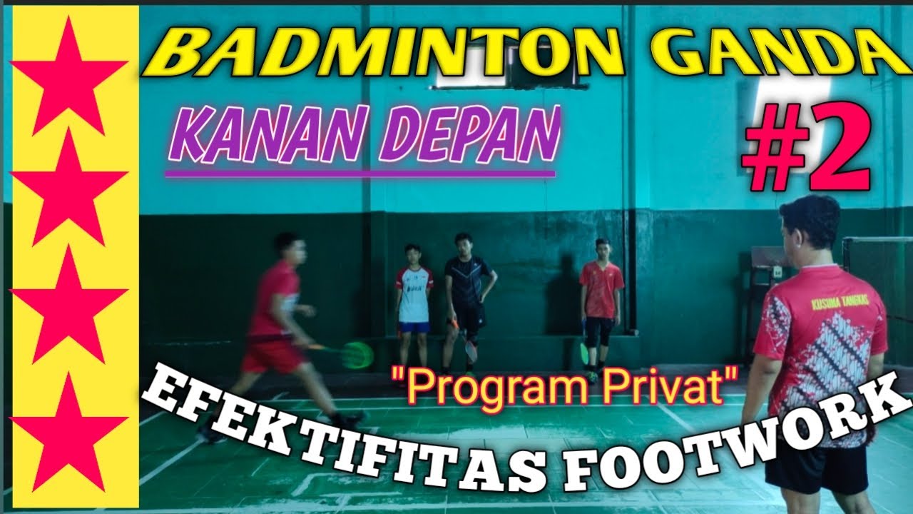 6 MACAM FOOTWORK GANDA BADMINTON POSISI BERTAHAN - Kanan Depan (Jilid-2)