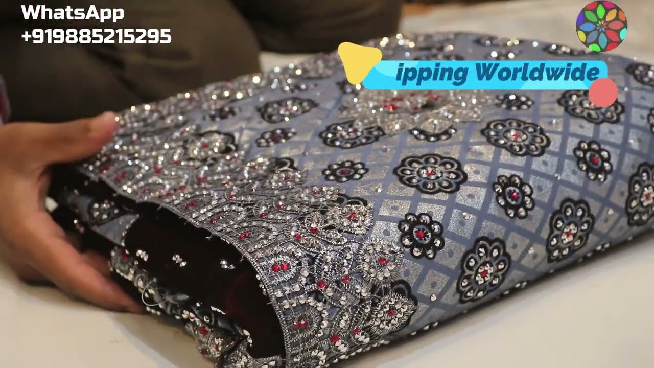 AR-1841 "The Silver Lining" Premium Designer Saree||Velvet||Lycra||Acrylic Stones
