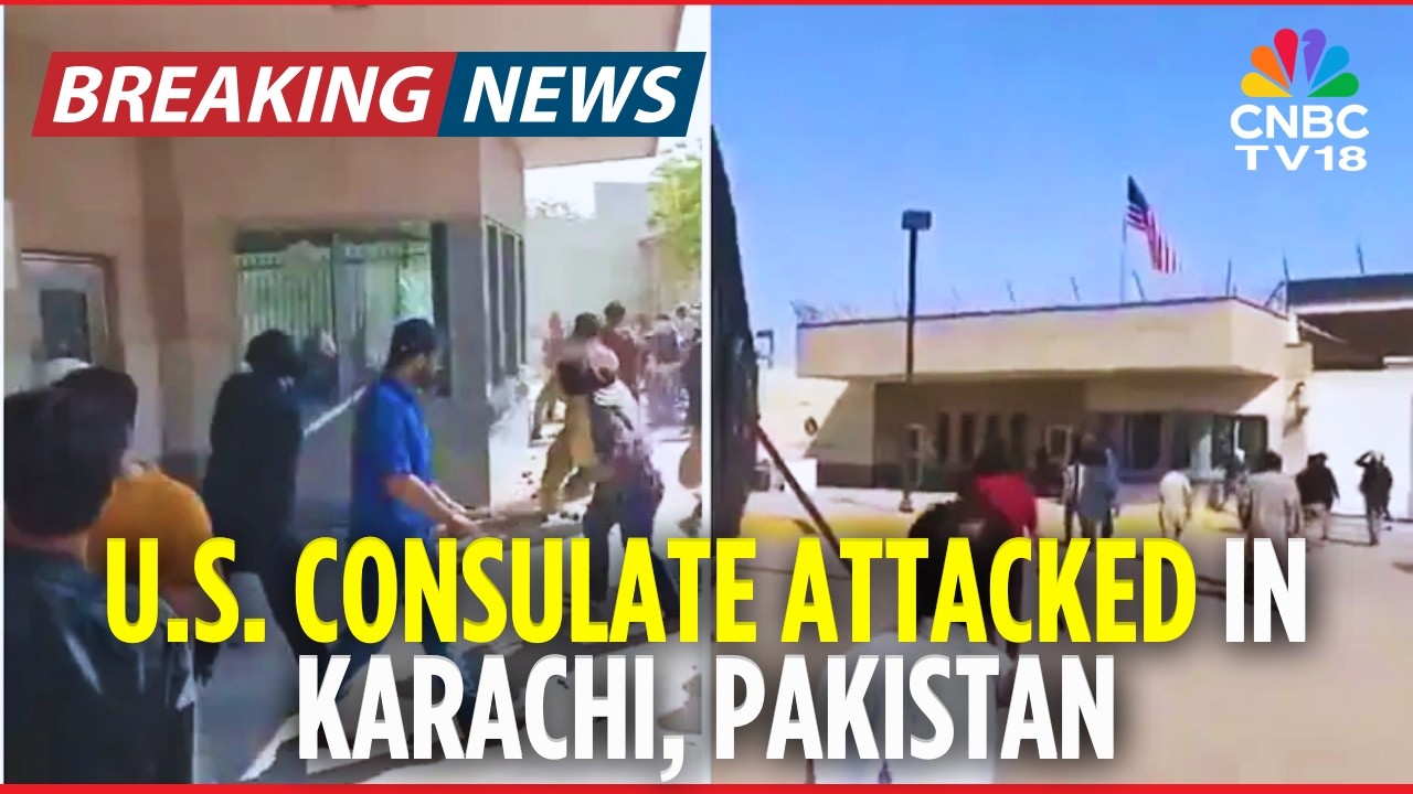 Mob Storms US Consulate In Pakistan, Sets Parts Of Building Ablaze Over Khamenei's Death | N18G