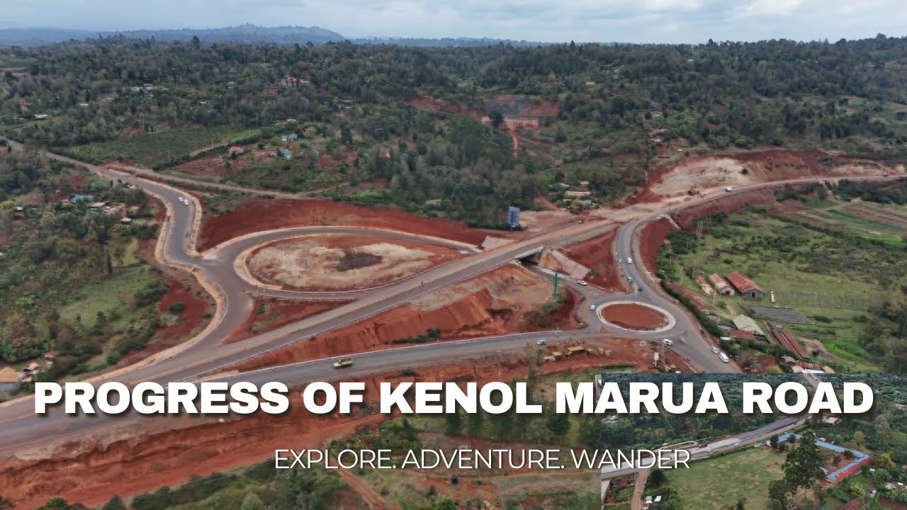 Progress of the construction of Kenol Marua Road