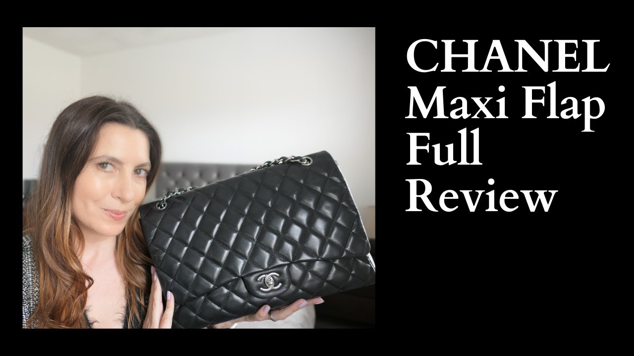 Chanel Maxi Flap Review|size|weight|what fits|Mod shots