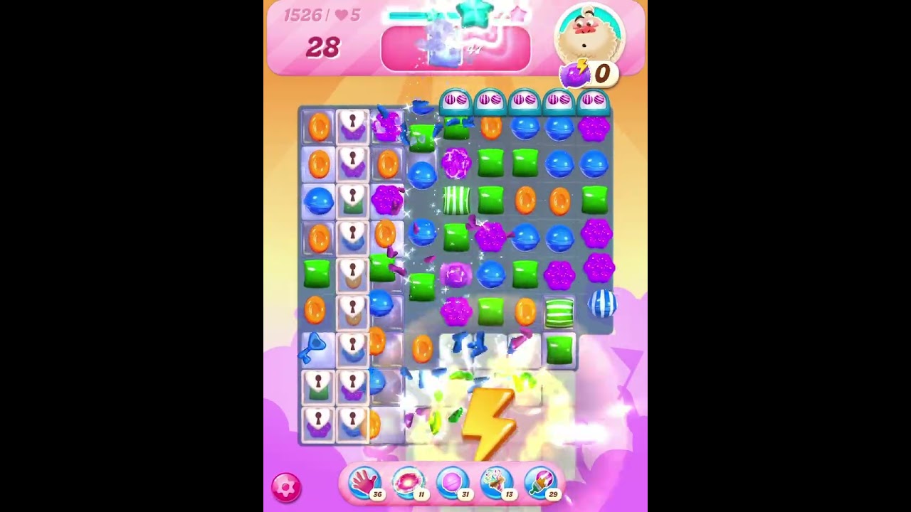 Уровни 1523–1528 игры Candy Crush Saga