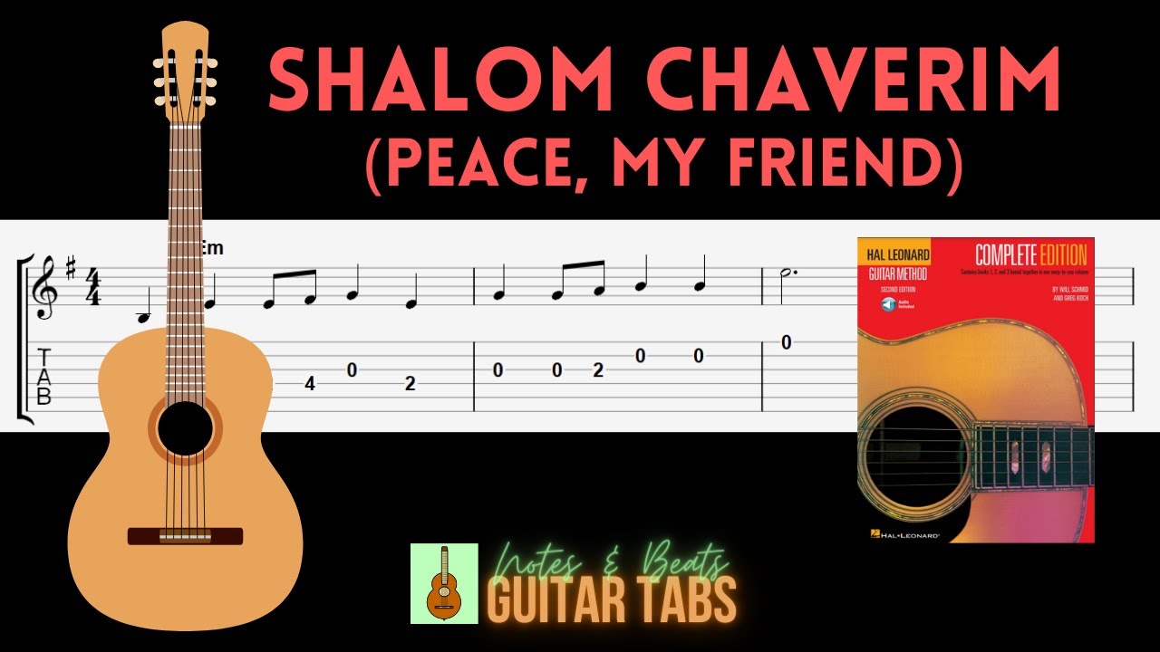 (56 of 70) Hal Leonard Book 1- Shalom Chaverim (Peace, My Friend) GUITAR TAB
