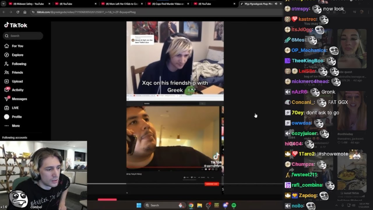 xQc reacts to old him explains his friendship with GreekGodX